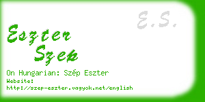 eszter szep business card